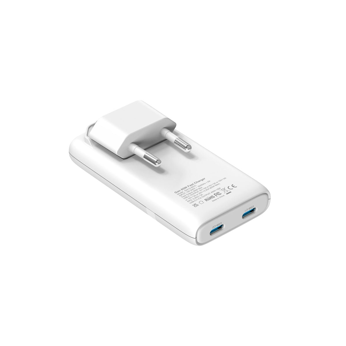 Dvostruki USB-C GaN punjač od 65 W i opcije kabela