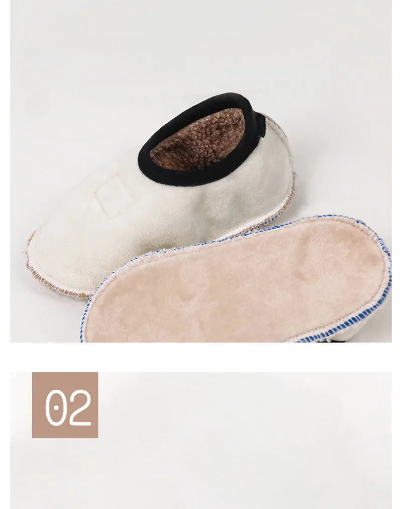 Autumn Winter Baby Slippers with Plush Anti‑Slip Comfort