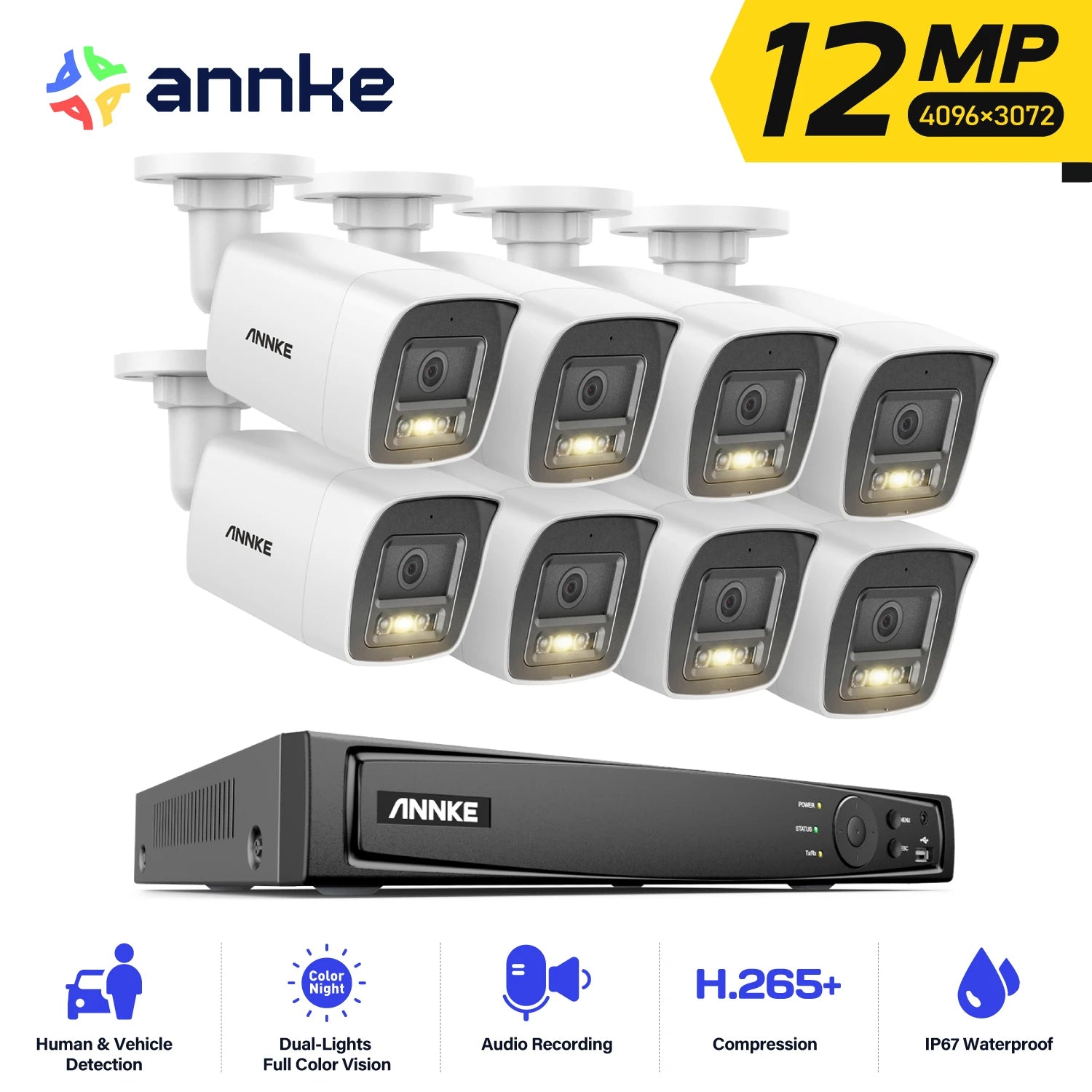 ANNKE 4K PoE Security Camera System with 8CH NVR
