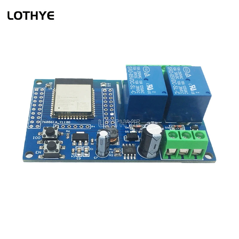 ESP32 Dual-Relay Wi-Fi and Bluetooth Development Board