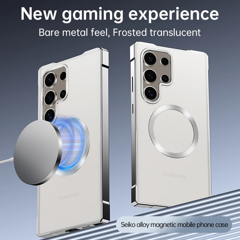 Aluminium Metall Magnetfodral för Samsung Galaxy S25 Ultra & S24 Ultra