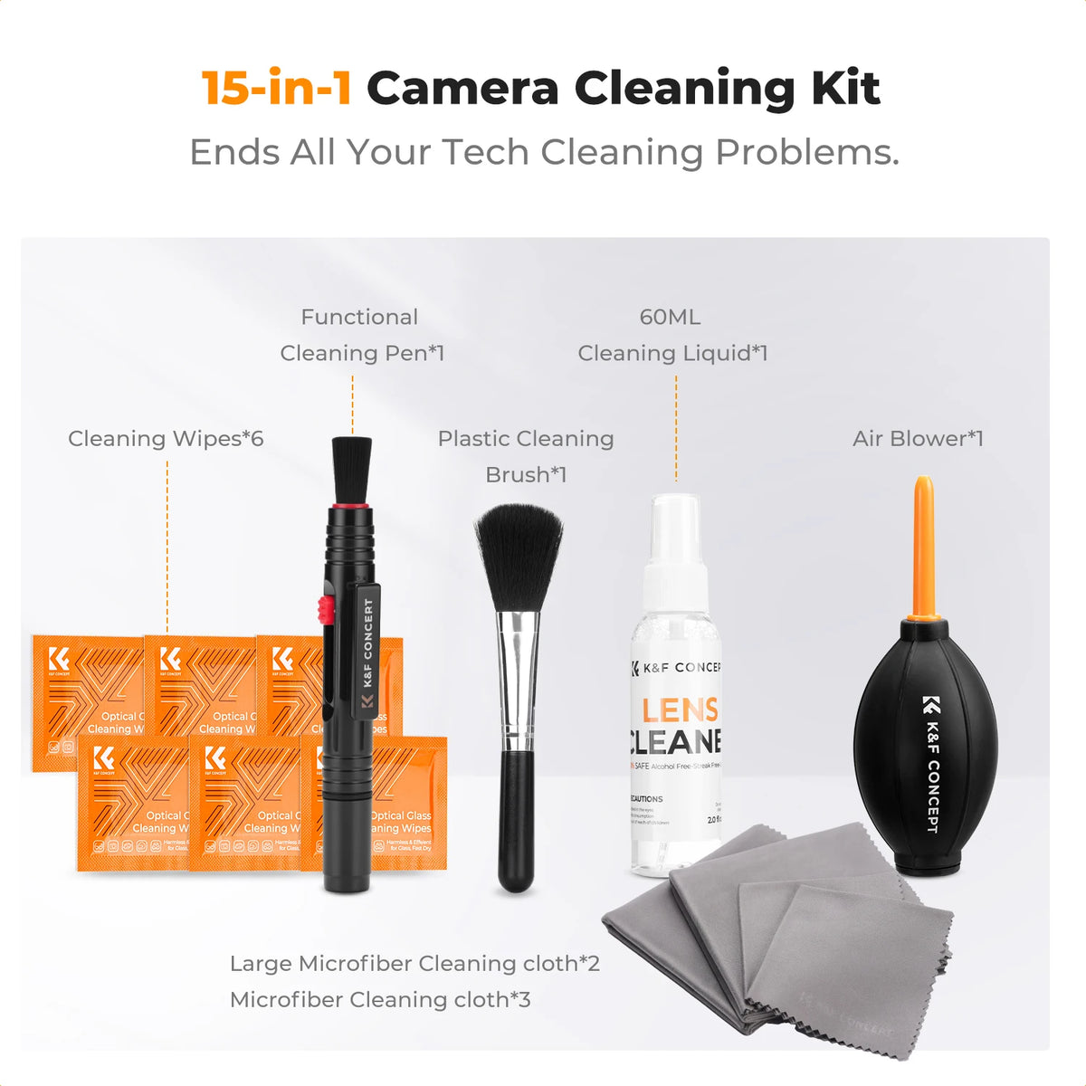 Kit de curățare pentru cameră și obiectiv