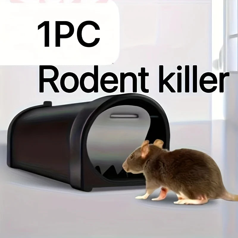 1 trampa para ratones resistente sin contacto - control de roedores para interior/exterior con operación de un toque, mecanismo de acción rápida
