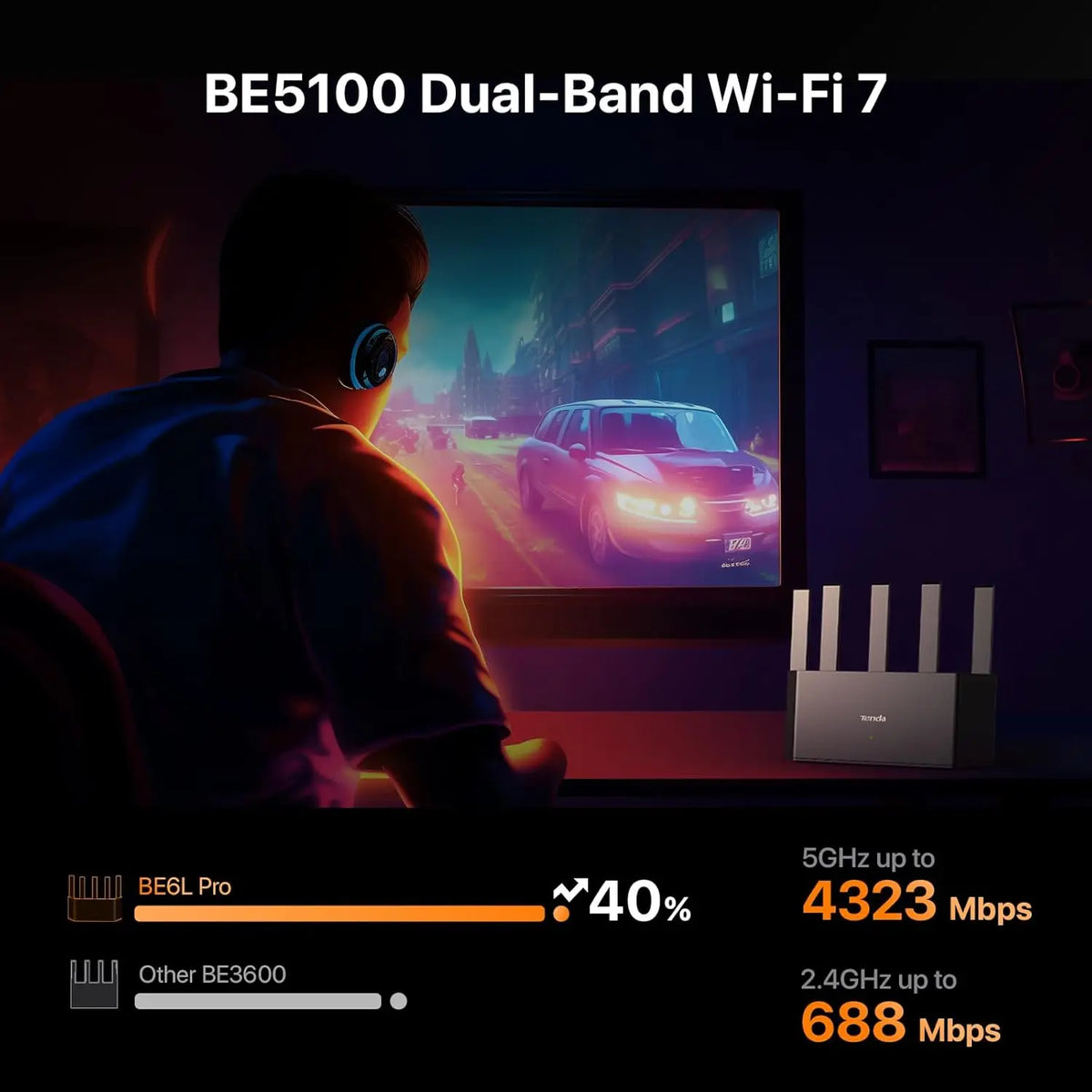 BE5100 Dual-Band Home Wi-Fi Router
