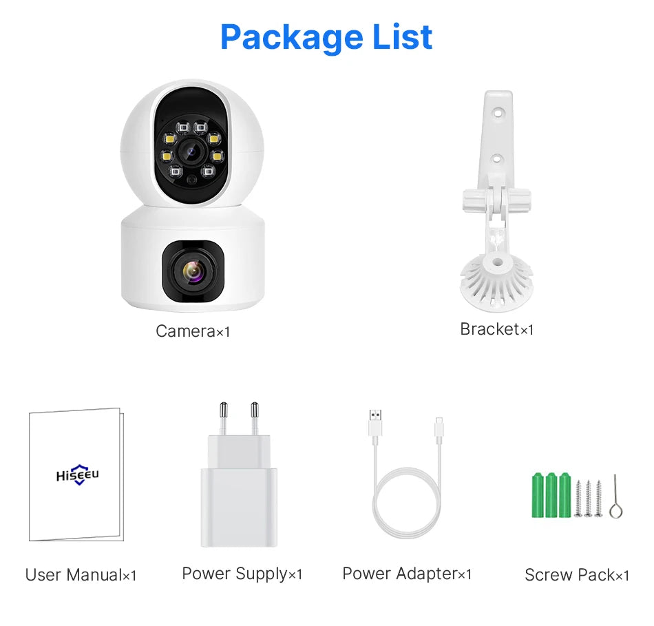 2K 4MP PTZ WiFi Security Camera with Two-Way Audio