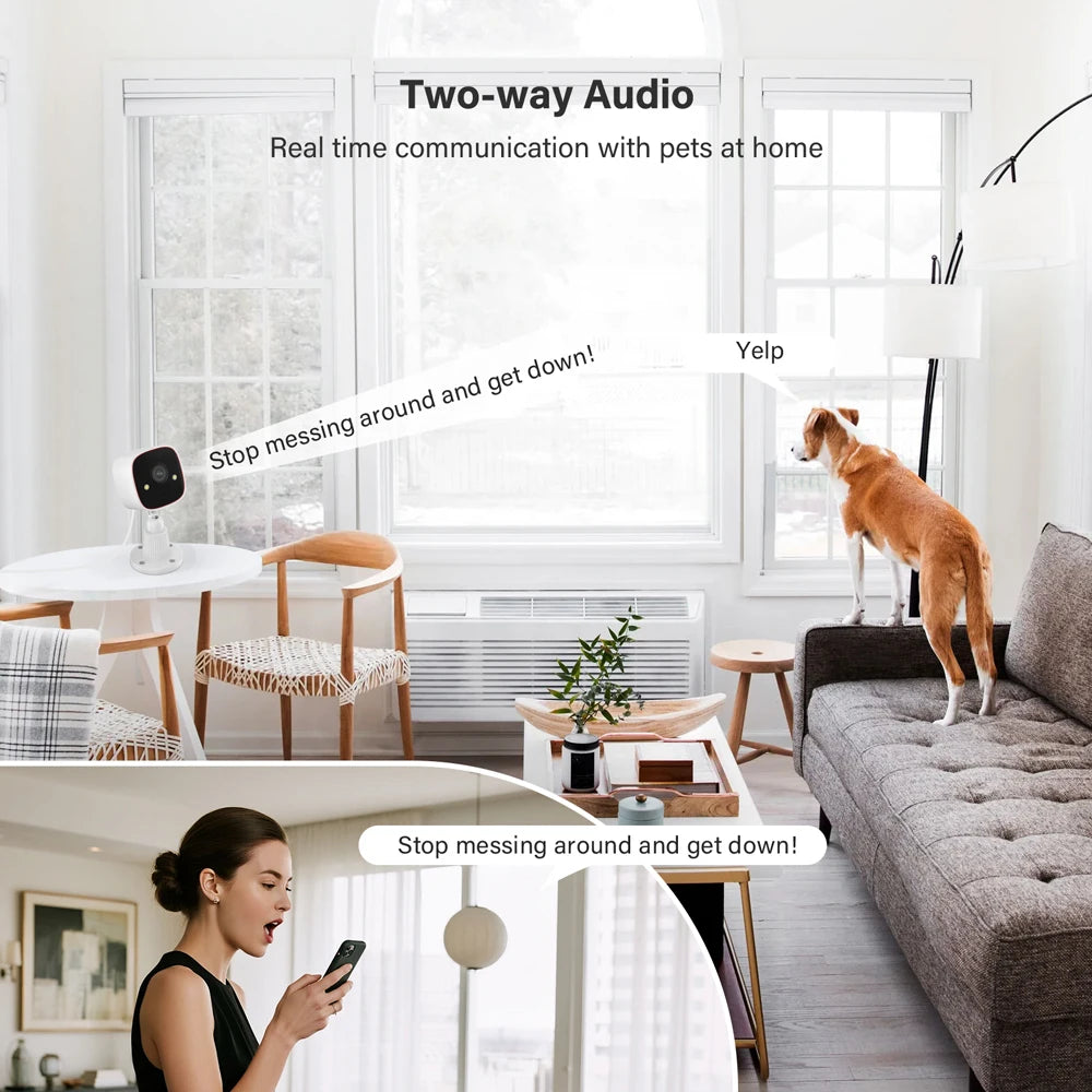 3MP WiFi Security Camera 1296P Outdoor Indoor Waterproof IP66