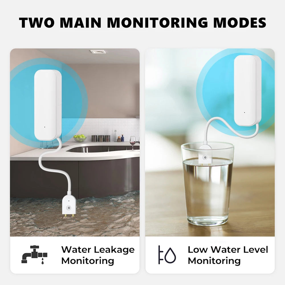 Water Contact Sensor with Probe, Wi-Fi or Zigbee Options