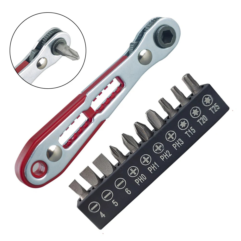 Mini Ratchet Screwdriver Set with 10 Bits