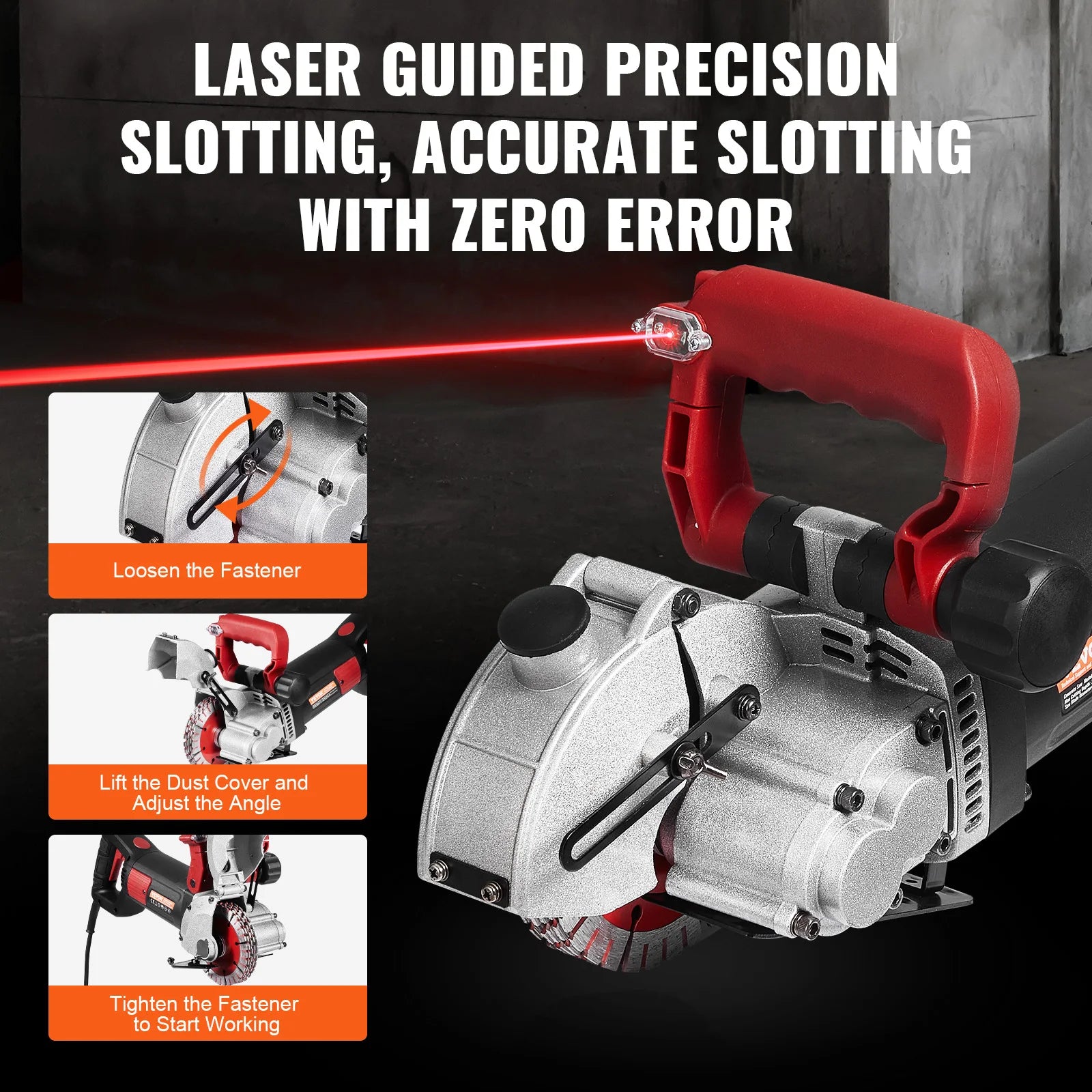 Wall Chaser Cutting Machine 4800W with 5 Saw Blades