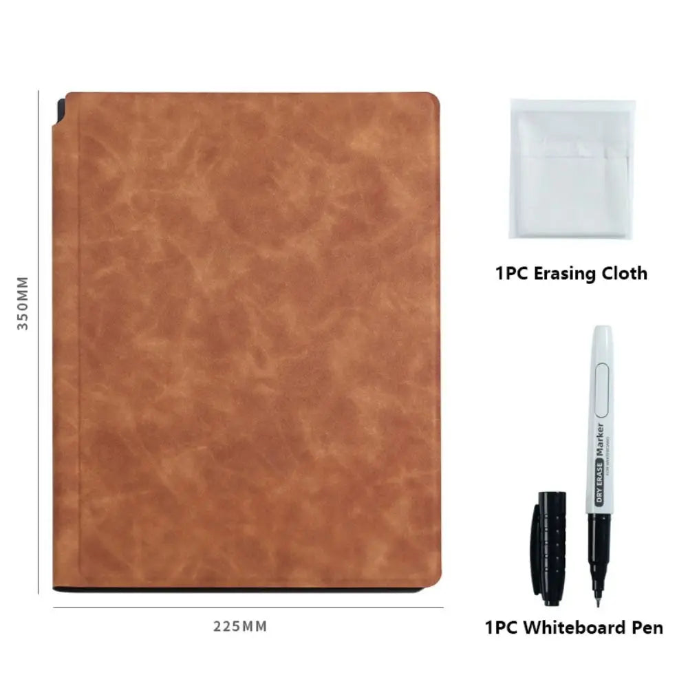 Reusable A4-Style Whiteboard Notebook with Pen