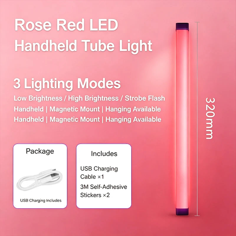 Цветни LED нощни лампи, RGB светлина за атмосфера и запълващо осветление, с акумулаторна батерия, за спалня, фотография и декорация на стая, запълващо осветление, нов модел