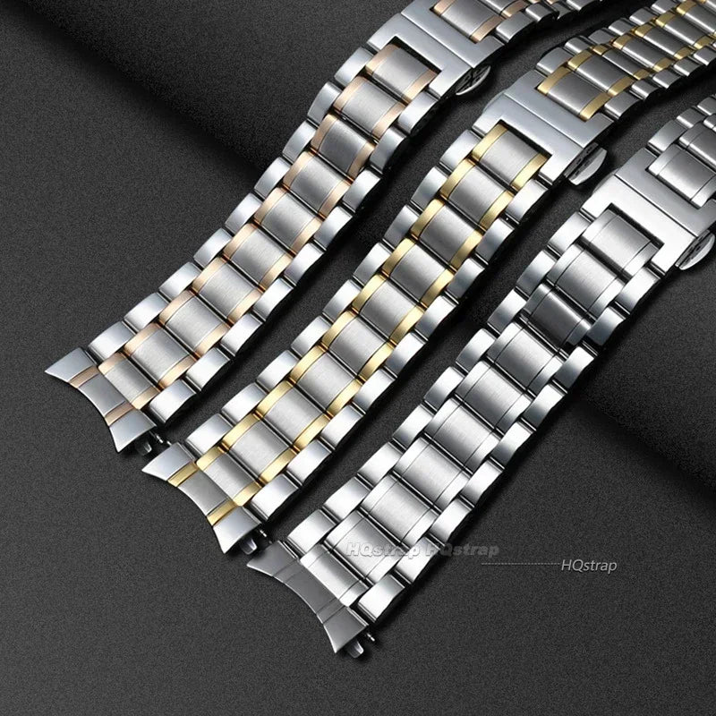 Stainless-Steel Curved-End Watch Bracelet