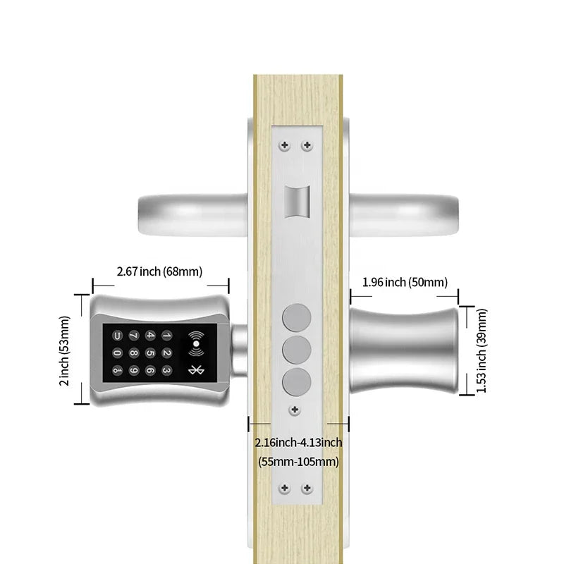 DIY Electronic Smart Door Lock Cylinder TTlock App Fingerprint Digital Keypad Card Unlock Keyless Home Security Lock EU Profile