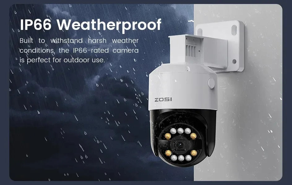 4K/3K PoE PTZ Security IP Camera with AI Detection