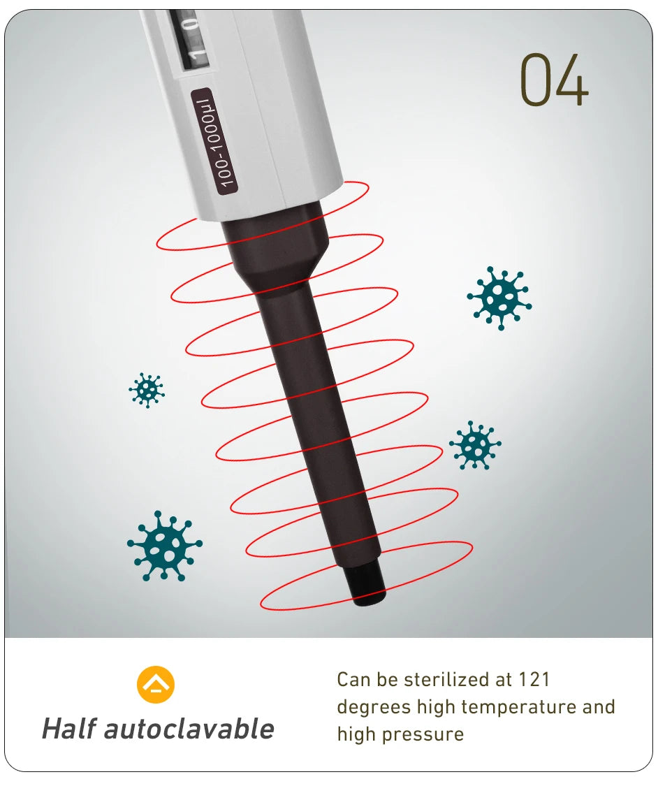 Laboratory Micro Pipette Gun, Single Channel, Adjustable Volume