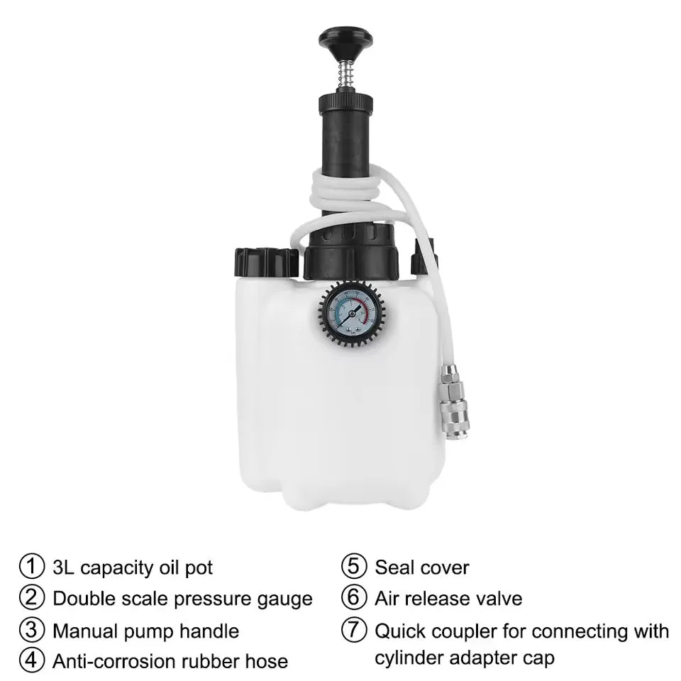 3L Pneumatic Brake & Clutch Fluid Bleeder Kit