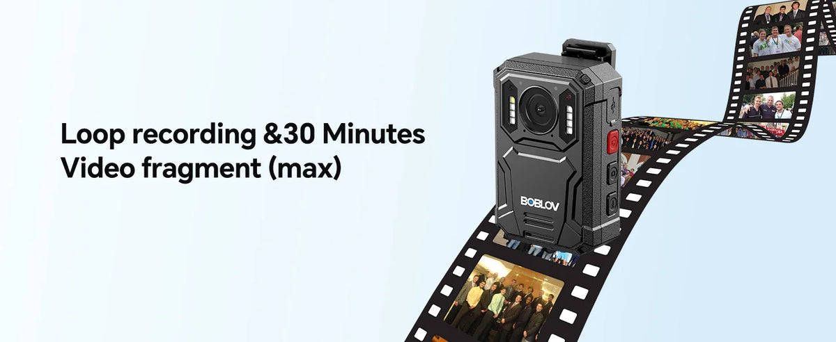 BOBLOV KJ23Pro 2K Body Camera 128GB 4000mAh 15H Night Vision Car Mount Dashcam Security Law Enforcement Outdoor Work