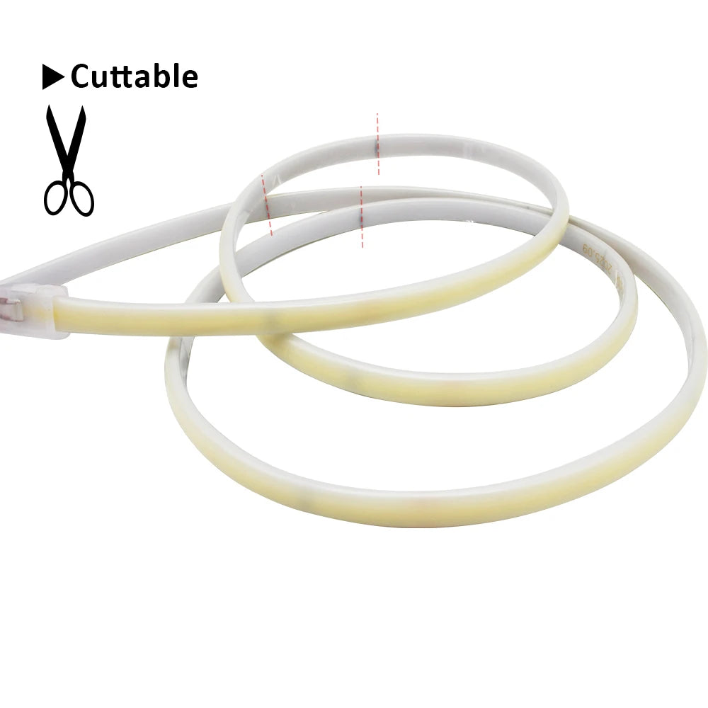 220V COB LED-stripe, 240 lysdioder per meter