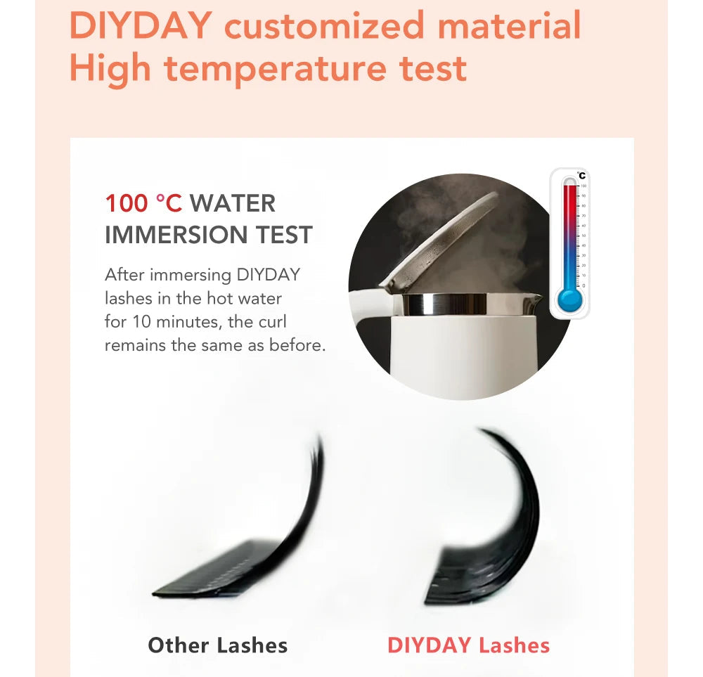 DIYDAY Comic Spire Eyelash Extension Premade Manga False Eyelashes Super Soft Light Feather-Feeling Anime Lashes for Makeup Tool