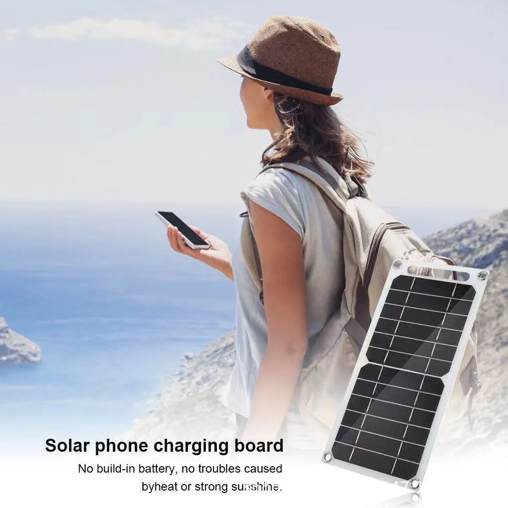 Solar Panel 30W USB Type-C Waterproof Outdoor Hiking Camping Portable Battery Mobile Phone Charging Bank Charging Panel 6.8V