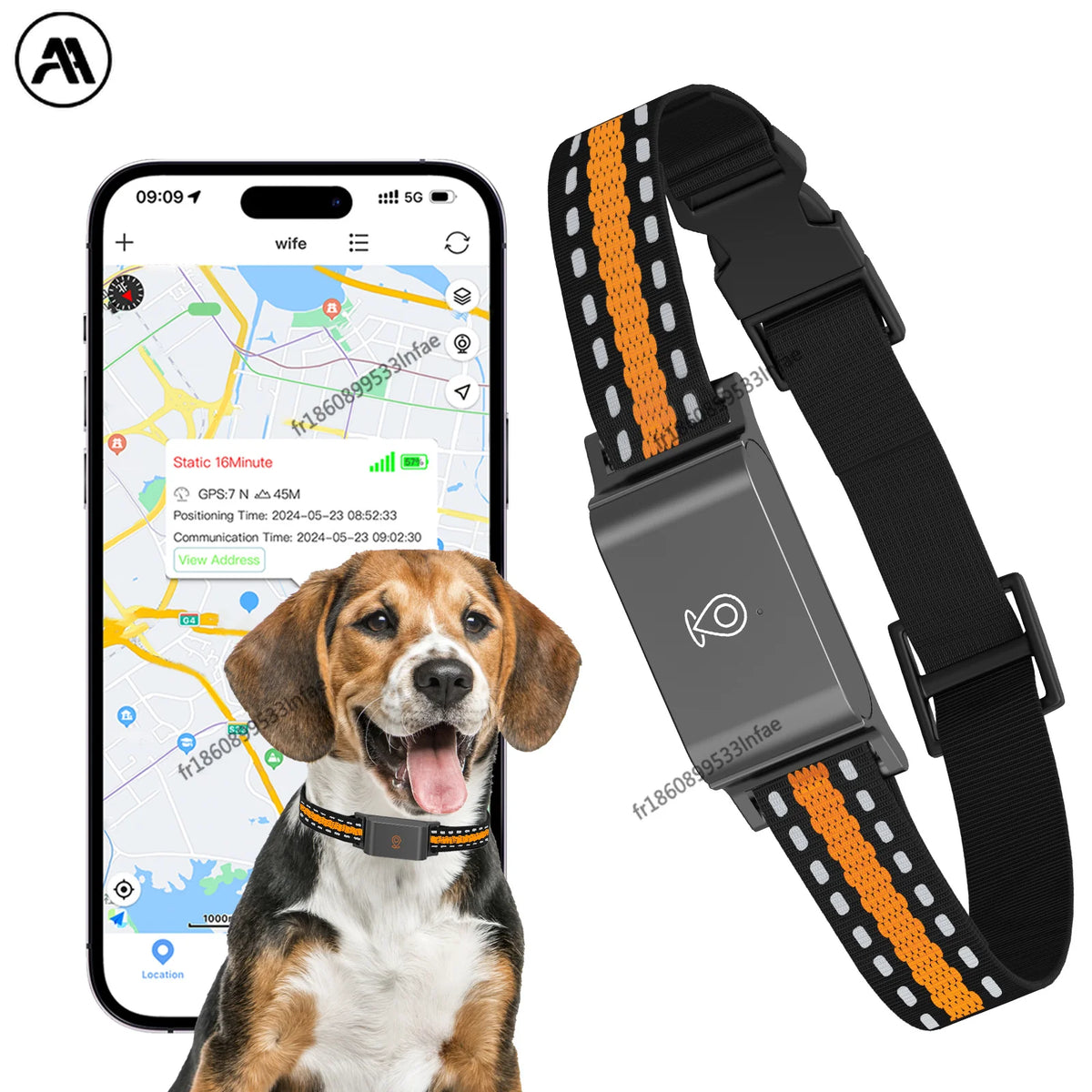 IP67 voděodolný GPS tracker 4G pro psy kočky, mini skutečný čas anti-ztráta lokátor pro domácí mazlíčky, chytré pouzdro pro obojek s monitorováním hlasu a geofence