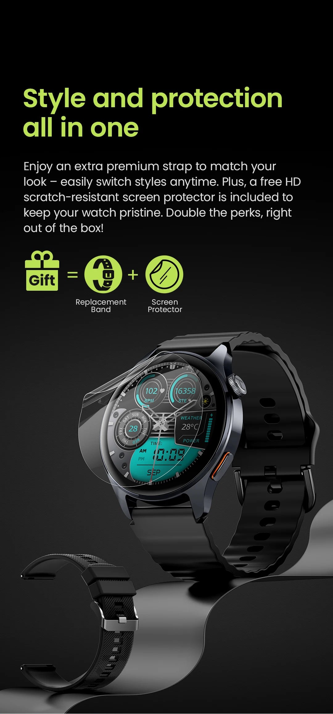HAYLOU Watch 4S ceas GPS cu afișaj AMOLED de 1,43 inch
