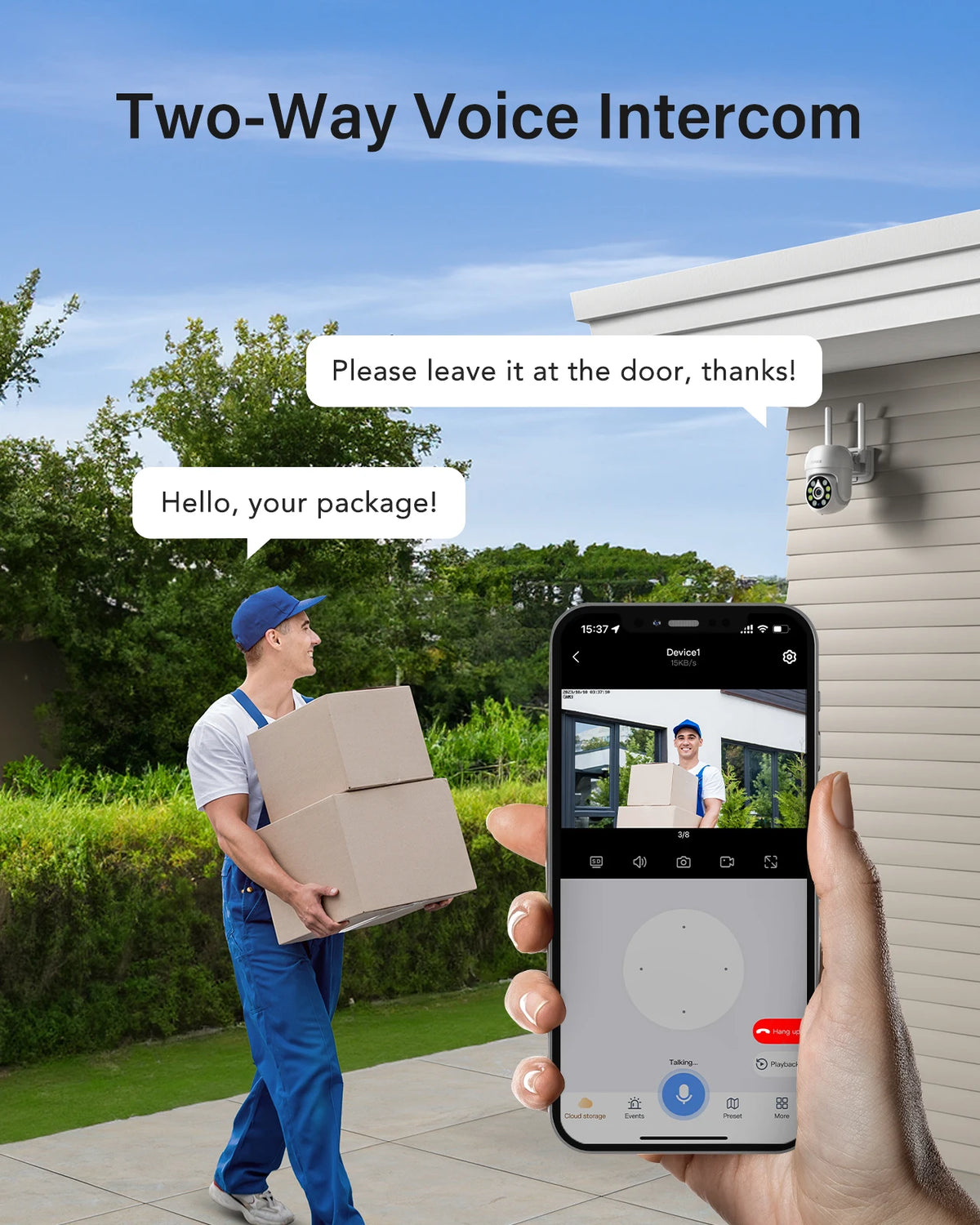 2-Pack 5MP Wireless IP Security Camera with Two-Way Audio