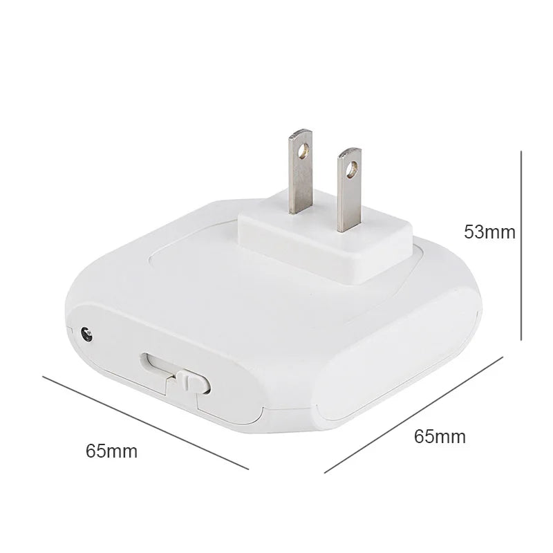 Plug-In White LED Night Light, EU/US Options