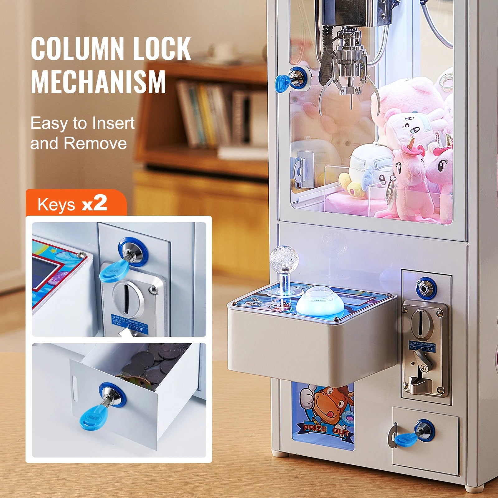 SucceBuy Claw Machine 0-3” Kaken Diameter 0-5” Kaken liftende kraan Prijs Grabber Voor Arcade Commercial Crane Dispenser Verkoop Automaat Speelgoed Voor Kinderen
