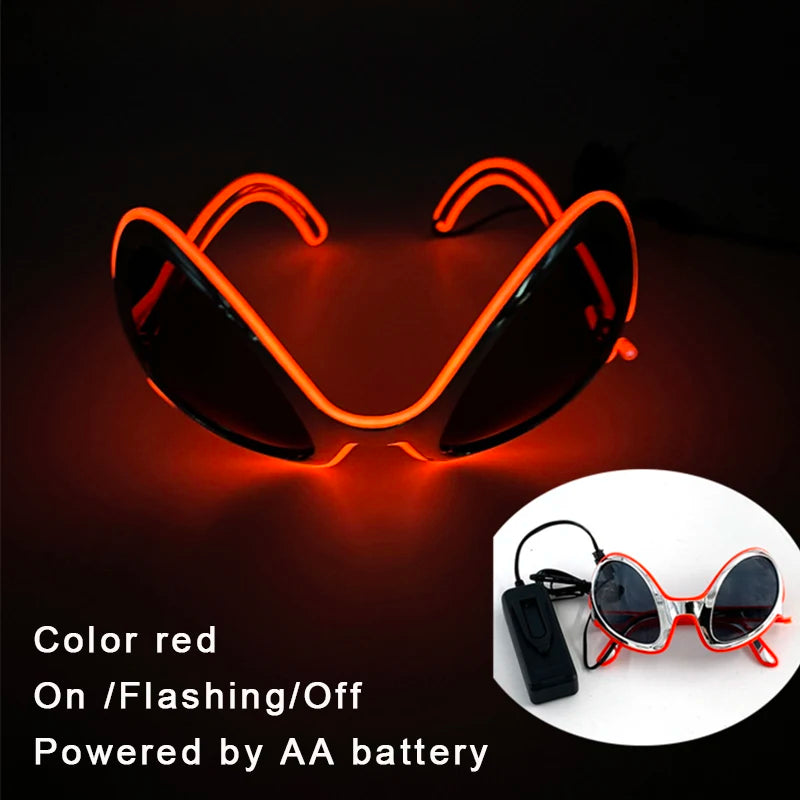Cool Luminous Colorful LED Light Up Glasses Glowing Neon Light Flashing Party Glasses For Nightclub DJ Dance Party Decor