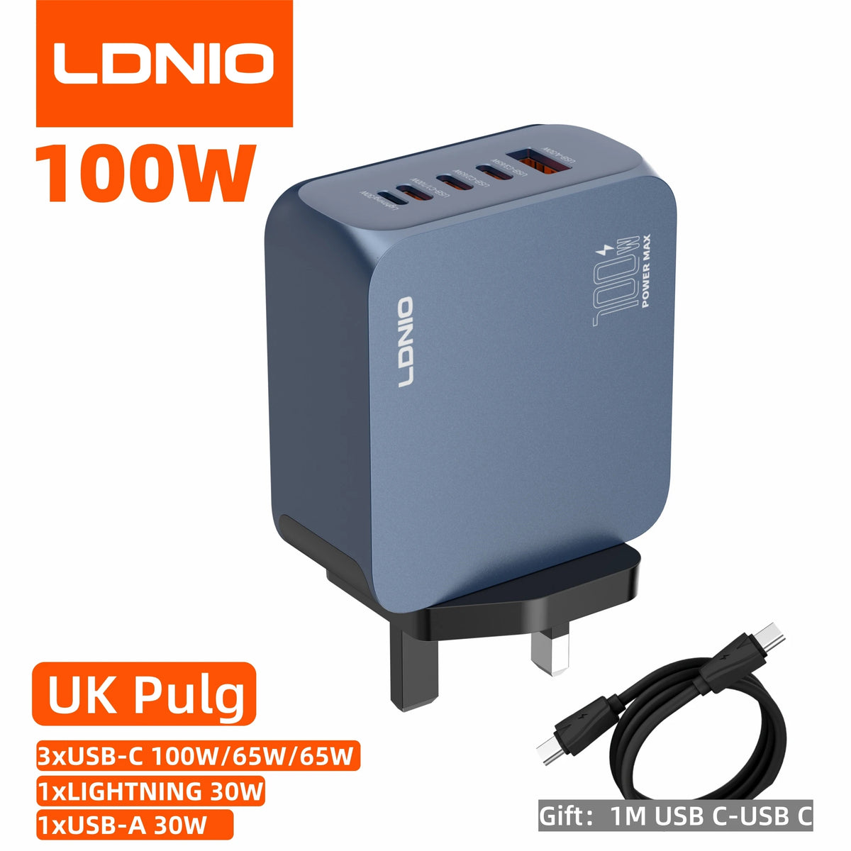 GaN USB nabíjačka - varianty 45 W, 65 W alebo 100 W