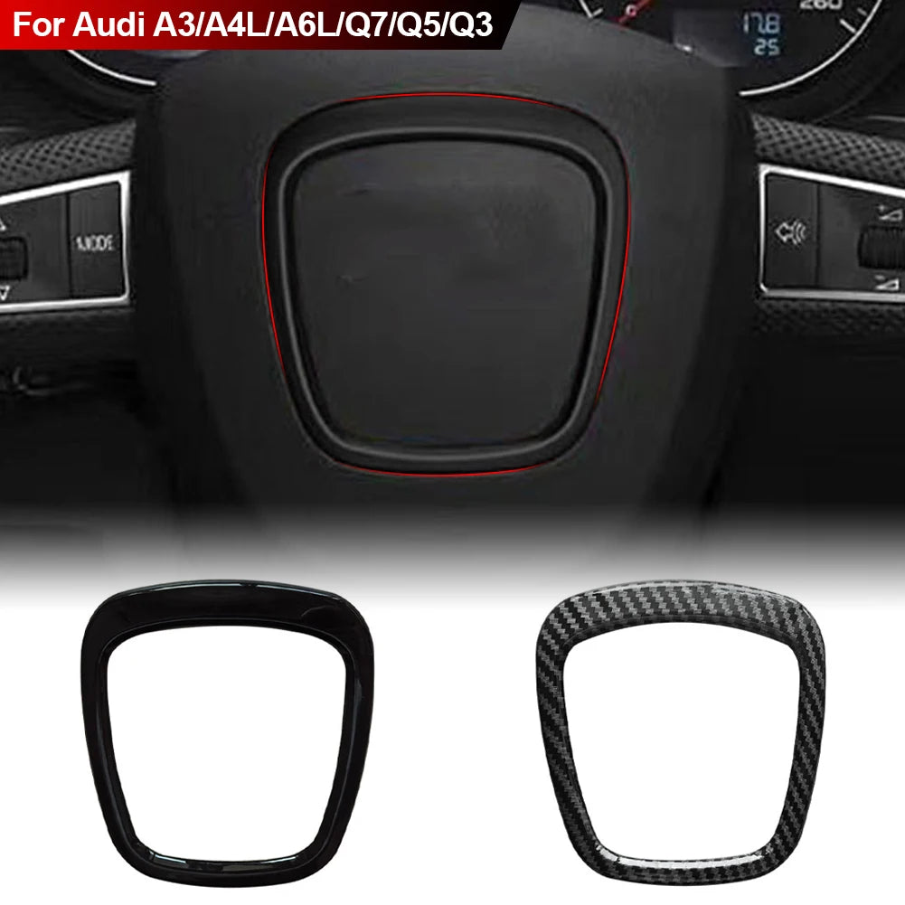 Carbon Fiber Steering Wheel Trim Cover for Audi Models