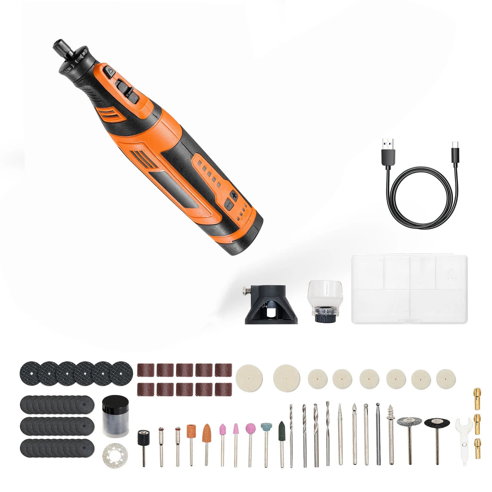Cordless Rotary Tool Kit with 5 Speeds for DIY Engraving Sanding