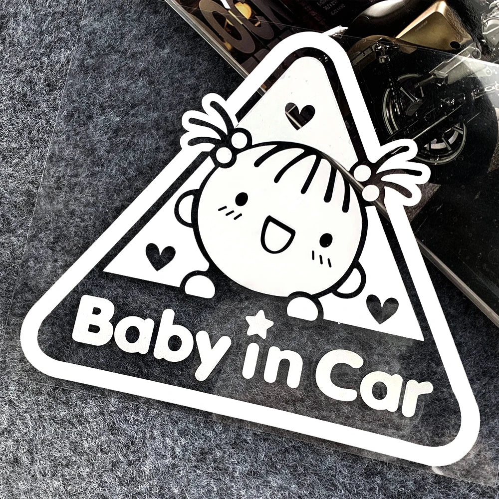 Αυτοκόλλητο Baby in Car με αντανακλαστικό ή ουράνιο τόξο – Σχέδια επιλογών