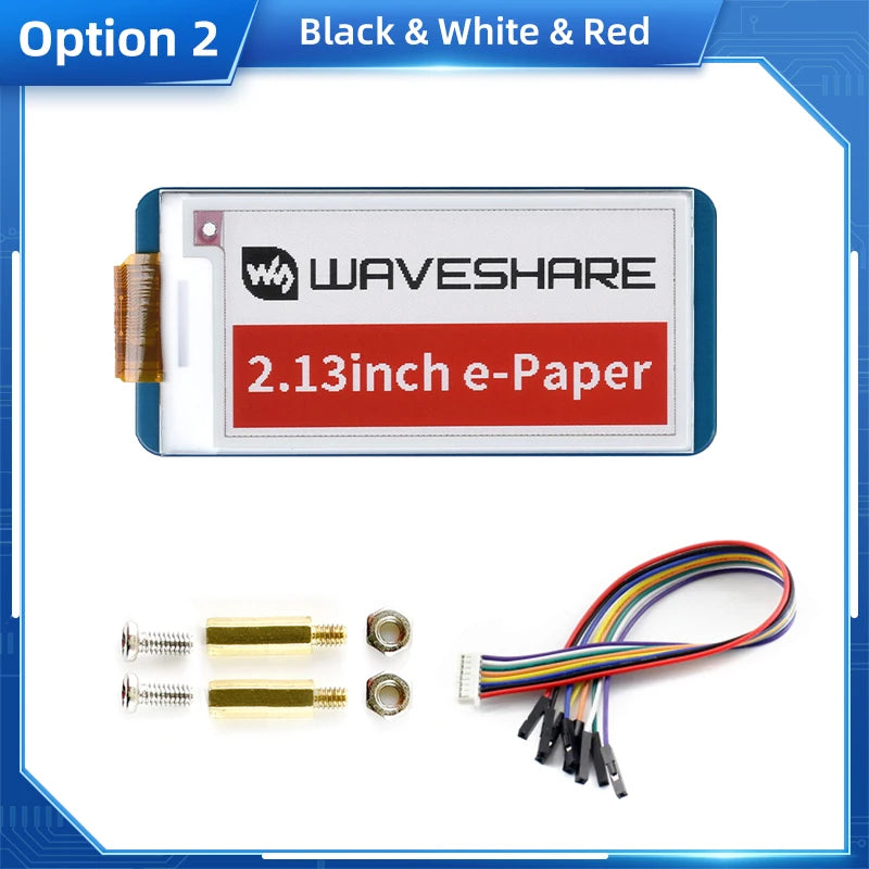 2.13-Inch E-Ink Display HAT, 250 x 122, SPI