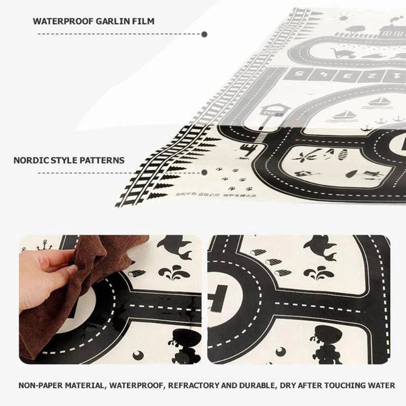 City Road Map Carpet Play Mat 🗺️