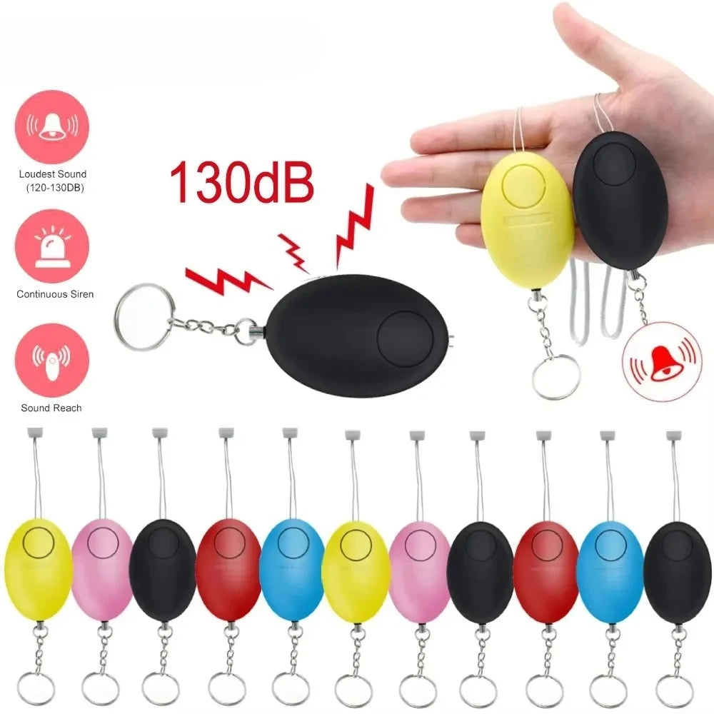 Cheap Self Defense Alarm 120dB Egg Shape Girl Women Security Protect Alert Personal Safety Scream Loud Keychain Emergency Alarm