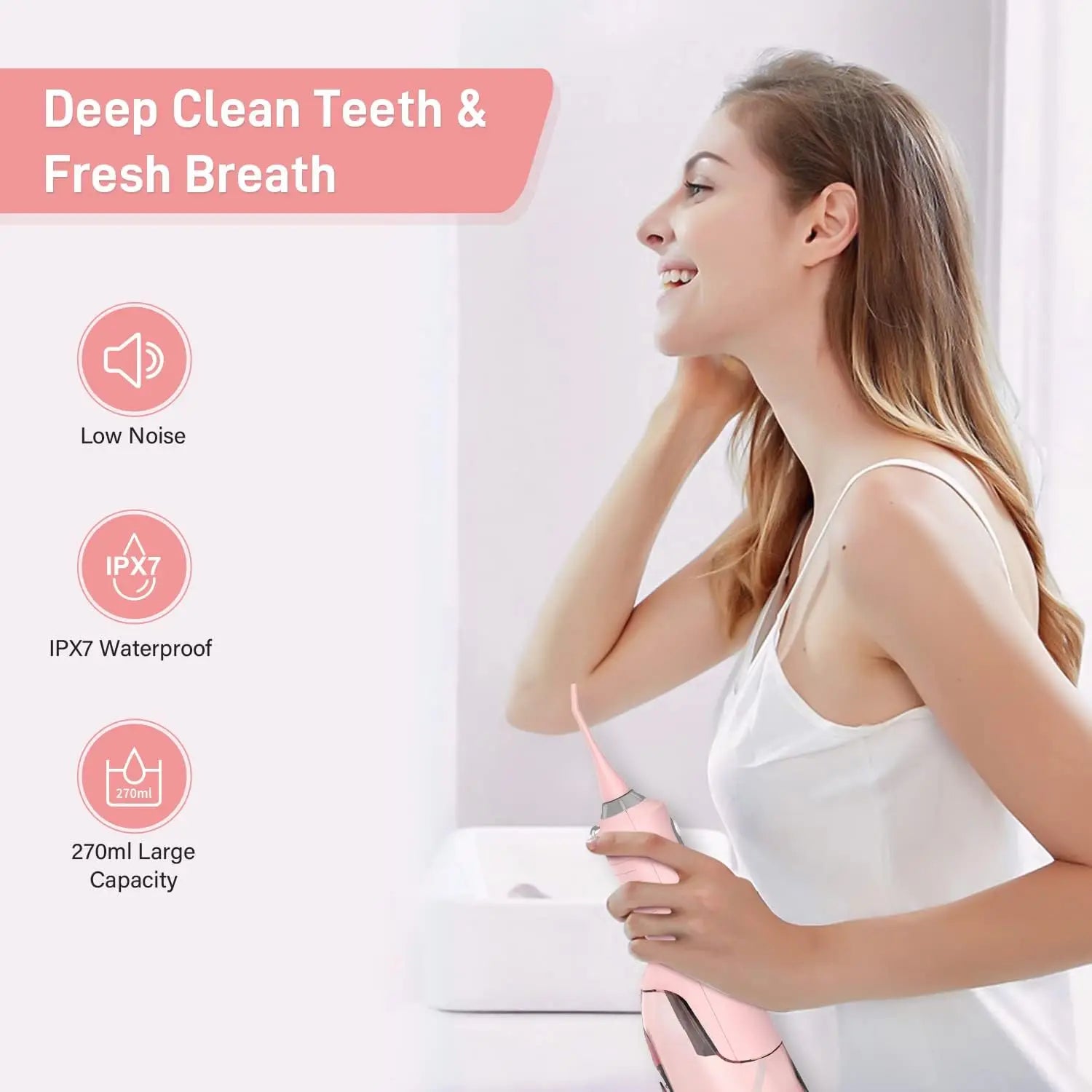 Cordless Electric Water Flosser for Powerful Everyday Oral Care