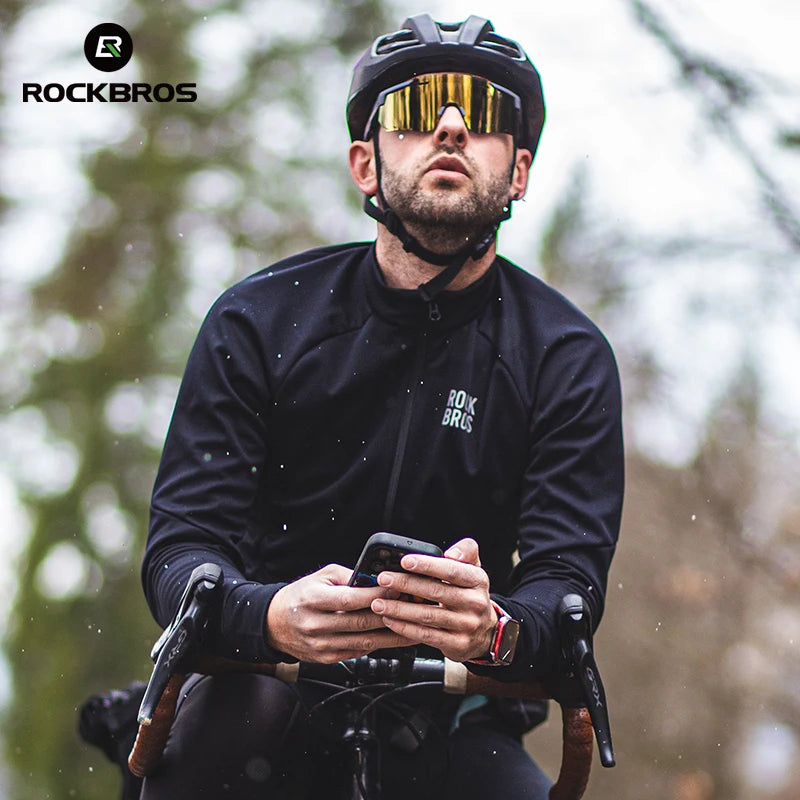 Winter Cycling Jacket Thermal Windproof MTB Road Riding Coat