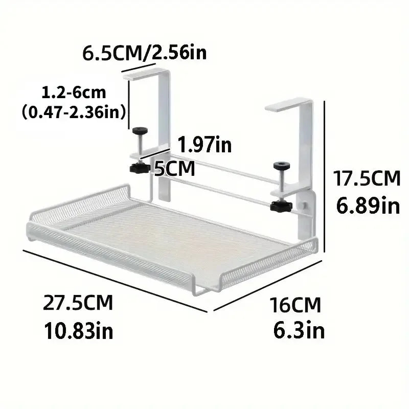 No-Drill Under-Desk Cable Tray, Size Options