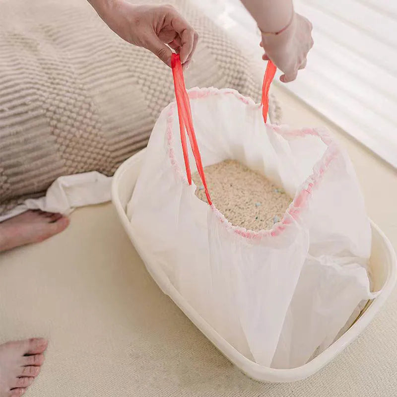Cat Litter Bag Multi Functional Free From Dirty Hands Pet Waste Bag for Quick Clean Portable Cat Litter Box Liners Pet Supplies