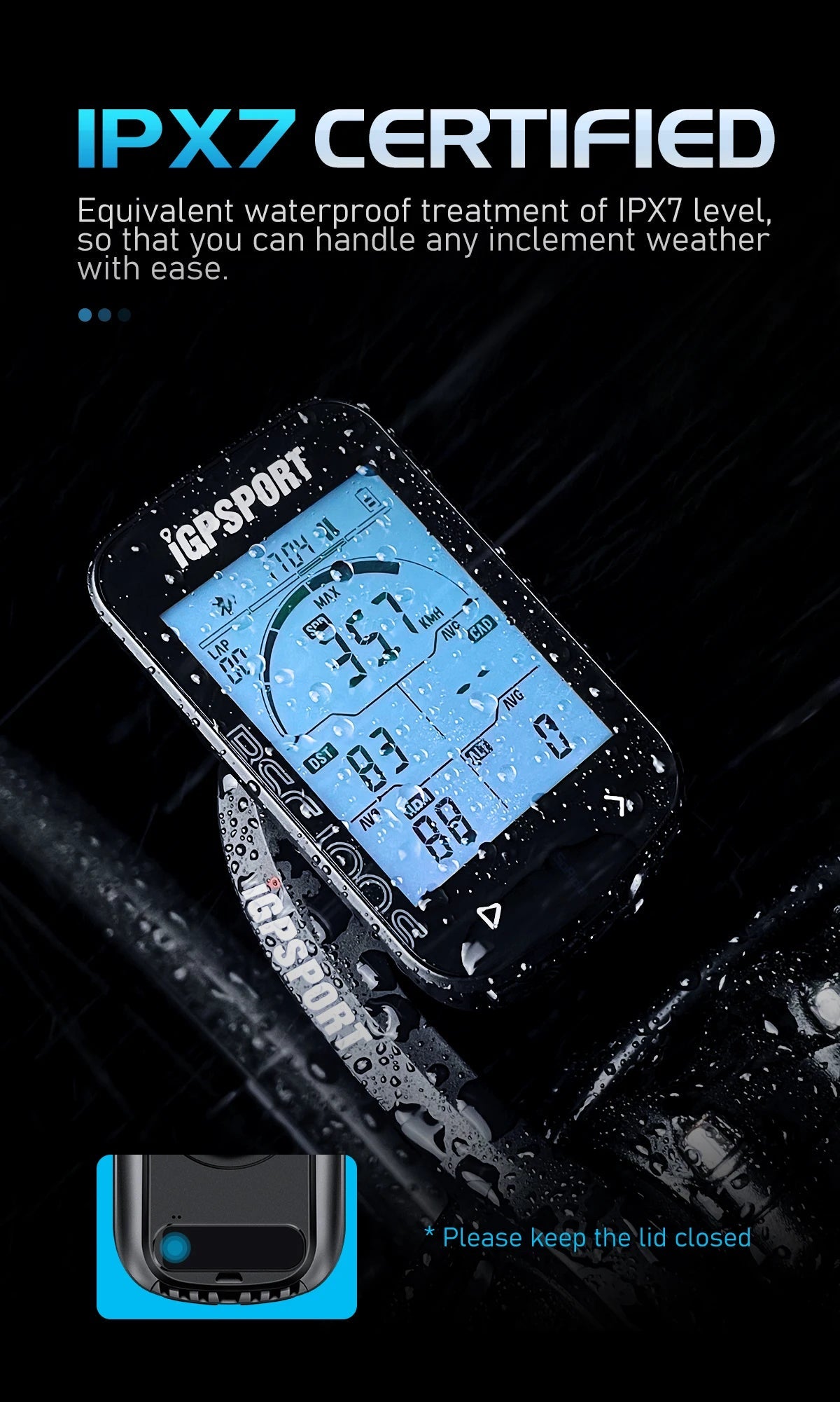 iGPSPORT BSC100S GPS Odometer Cycling Bike Computer Sensors Cycl Speedomet Riding Cycling Speedometer 2.6‘’ large screen