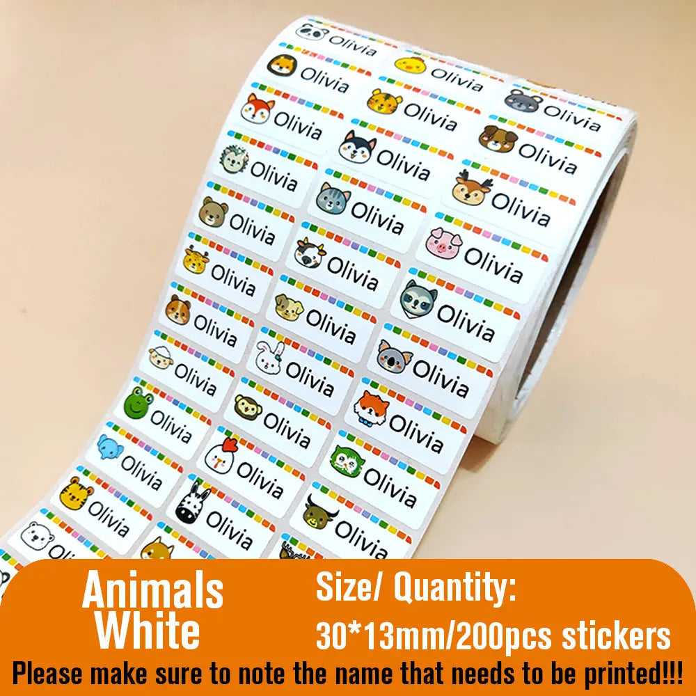 Personalised Name Stickers for School Items