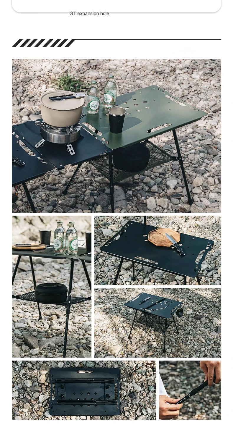 Aluminum Alloy IGT Tactical Folding Table with Adjustable Legs