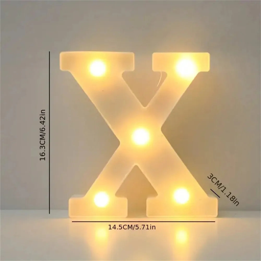 Varmhvit LED-bokstav- eller tallampe