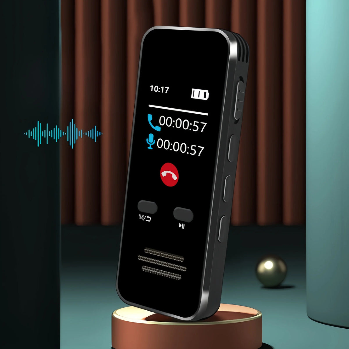 64GB Digital Voice Recorder Password Protection Voice Control Long Time Recording LCD
