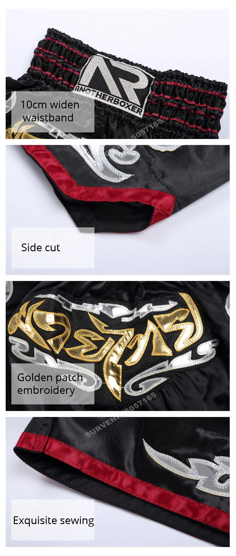 Muay Thai Shorts 2024 New Boxing Shorts Women Men Child Embroidery Kickboxing Training Pants Sanda Martial Arts Fight Equipment