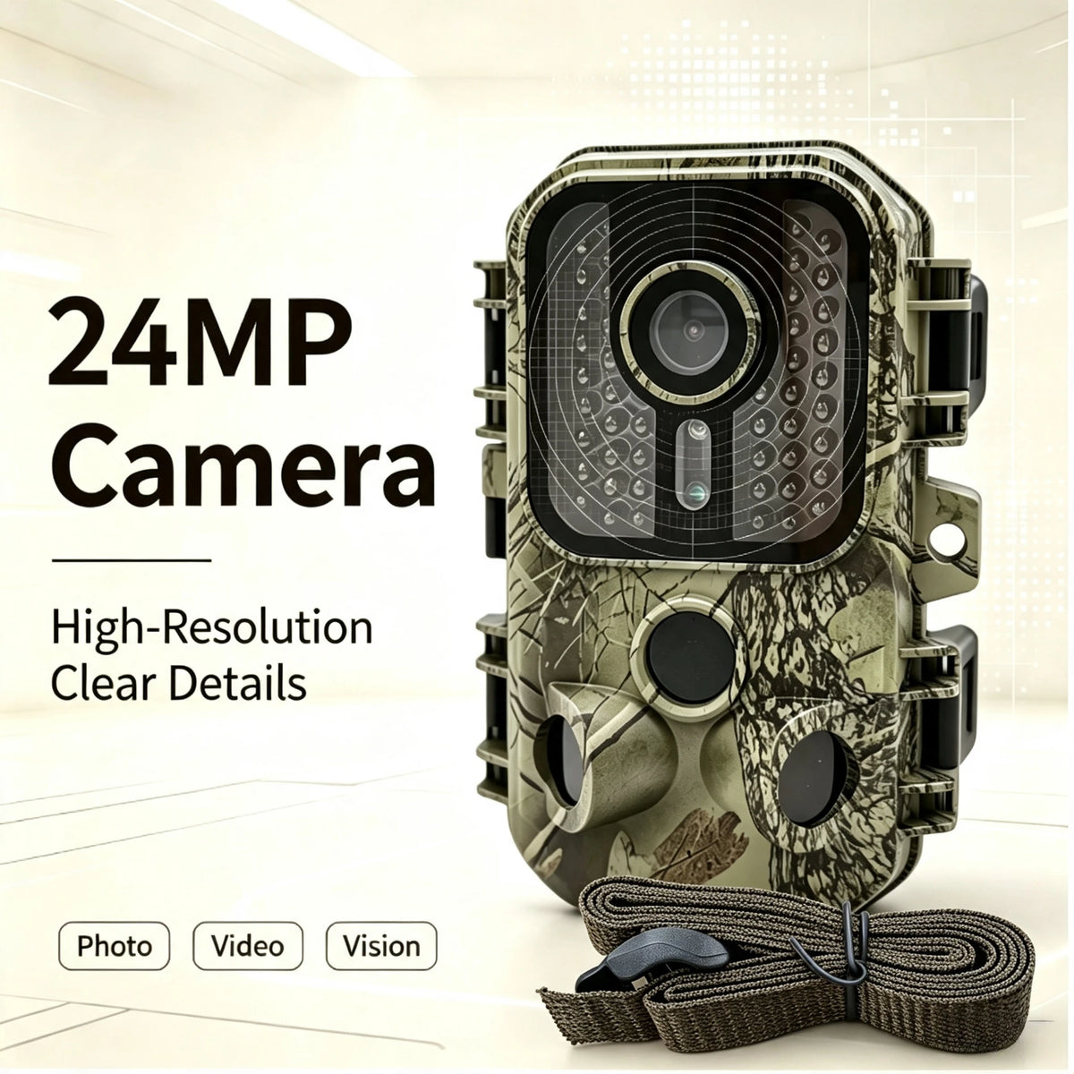 2.5K Hunting Trail Camera 24MP Infrared Night Vision Motion Activated CMOS Sensor Deer Scouting Wildlife Tracking Security