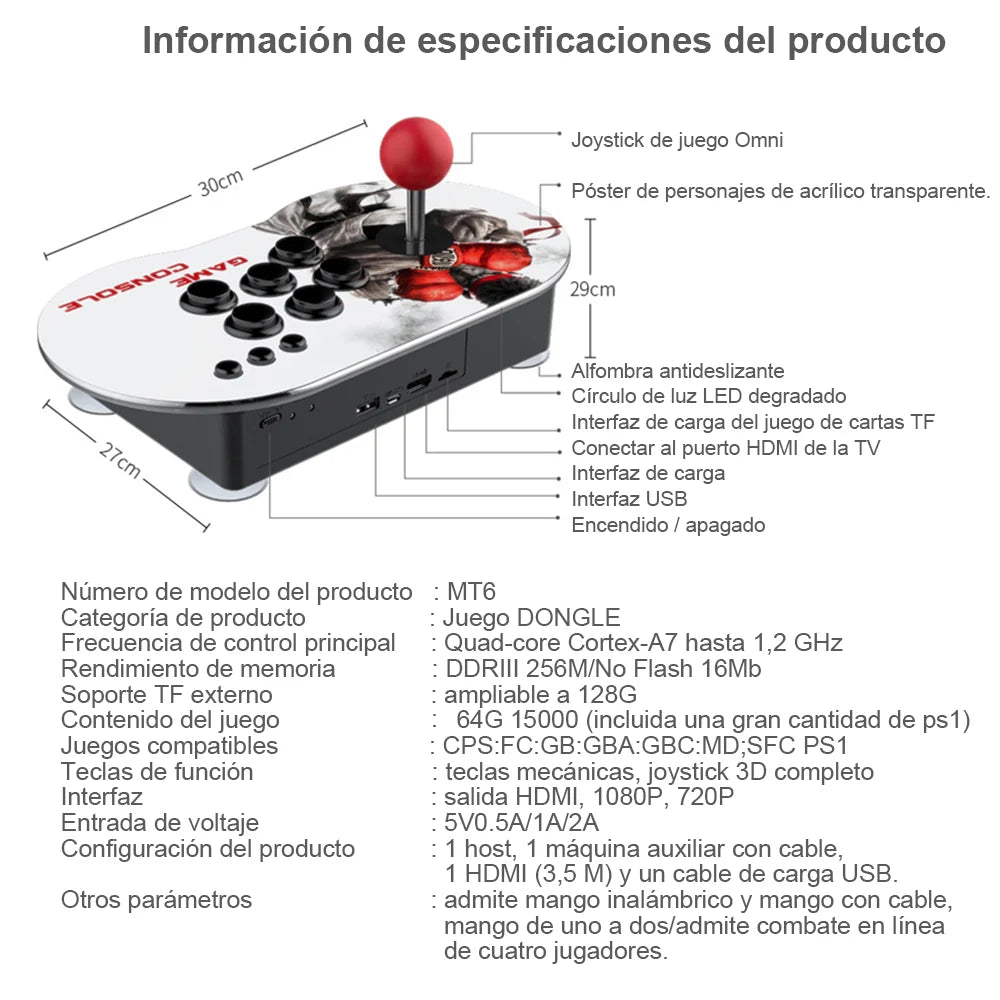 Console Arcade Retrò Pandora Box MT6 con Doppio Joystick