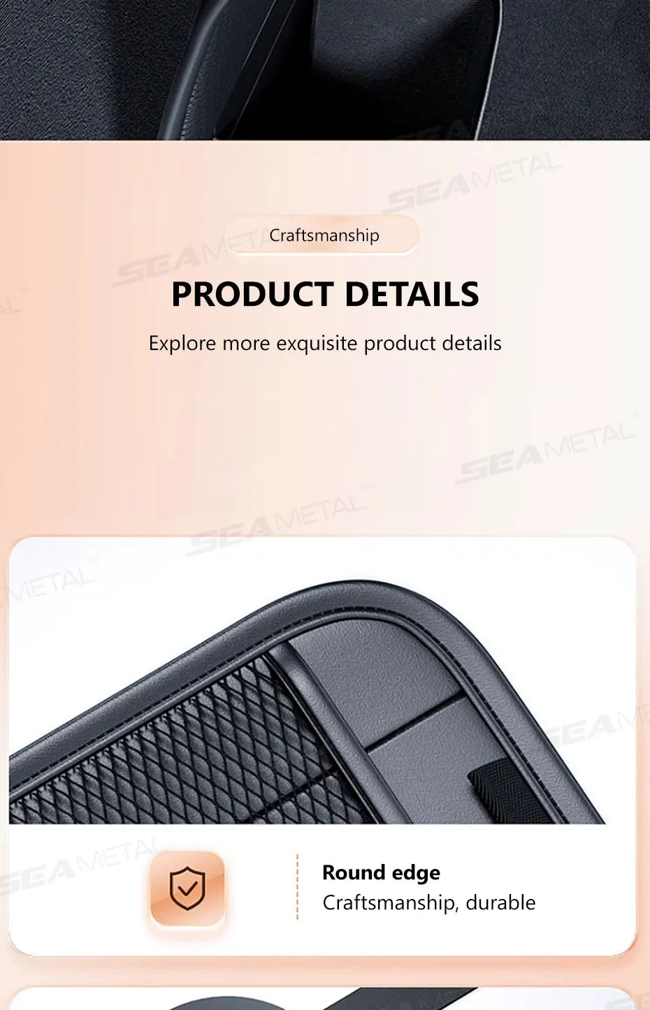 SEAMETAL Car Trunk Organizer Multi-Pocket Backseat Hanging Storage Bag Waterproof Car Storage Pocket Universal for Suv Truck Mpv